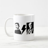 Tesla en Edison - de originele AC/DC. Koffiemok (Links)