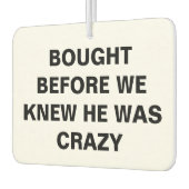 Tesla - gekocht voordat we wisten dat hij gek was luchtverfrisser (Links)