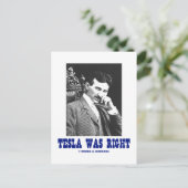 Tesla had gelijk (Nikola Tesla) Briefkaart (Staand voorkant)