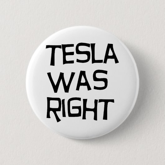 Tesla had gelijk ronde button 5,7 cm (Voorkant)