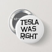 Tesla had gelijk ronde button 5,7 cm (Voorkant /achterkant)