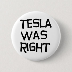 Tesla had gelijk ronde button 5,7 cm