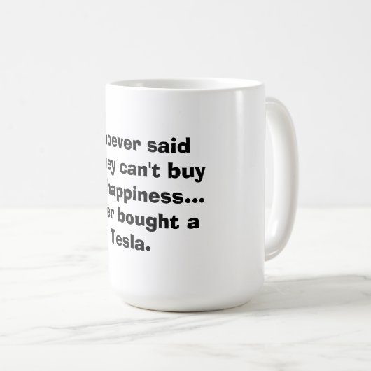Tesla Happiness Mok (Voorkant rechts)