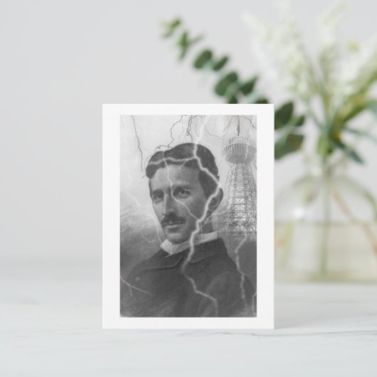 Tesla, het bliksemMan Briefkaart (Staand voorkant)