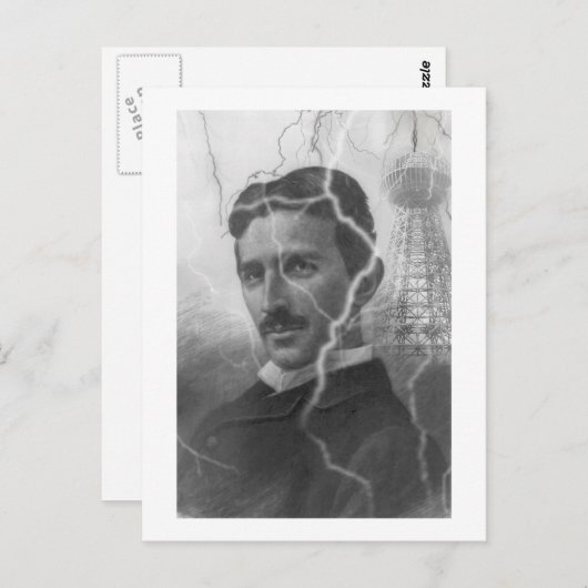 Tesla, het bliksemMan Briefkaart (Voorkant / Achterkant)