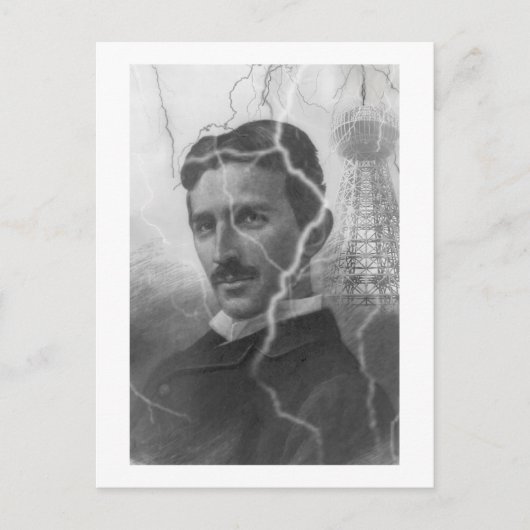 Tesla, het bliksemMan Briefkaart (Voorkant)