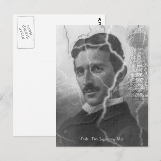Tesla, het bliksemMan Briefkaart (Voorkant / Achterkant)
