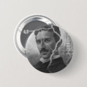 Tesla, het bliksemMan Ronde Button 5,7 Cm (Voorkant /achterkant)