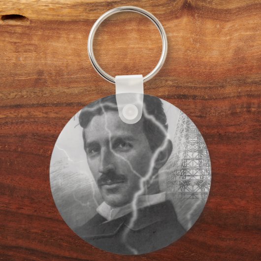 Tesla, het bliksemMan Sleutelhanger (Voorkant)