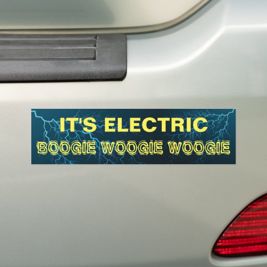 Tesla "Het is een elektrische Boogie Boogie Woogie Bumpersticker (Op auto)