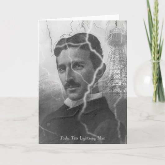 Tesla, het Man van de Bliksem Kaart (Voorkant)