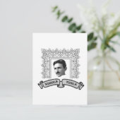 tesla in ronde briefkaart (Staand voorkant)