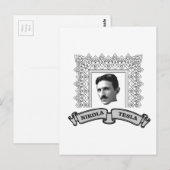 tesla in ronde briefkaart (Voorkant / Achterkant)