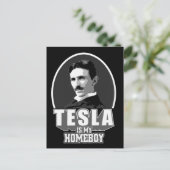 Tesla is mijn thuisjongen briefkaart (Staand voorkant)