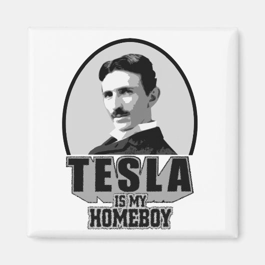 Tesla is mijn thuisjongen magneet (Voorkant)