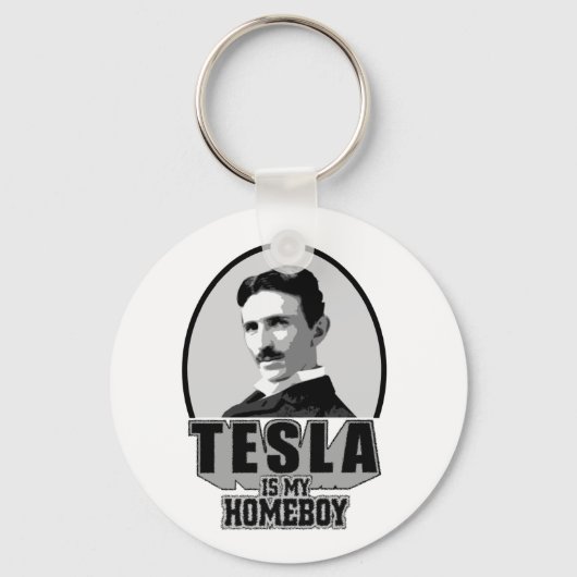 Tesla is mijn thuisjongen sleutelhanger (Voorkant)