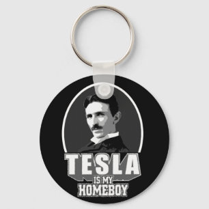 Tesla is mijn thuisjongen sleutelhanger