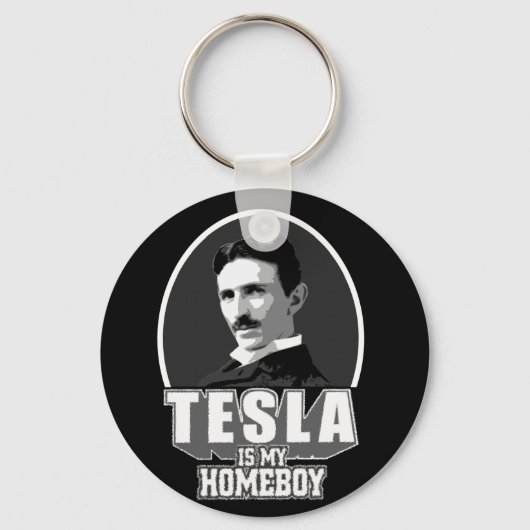 Tesla is mijn thuisjongen sleutelhanger (Voorkant)