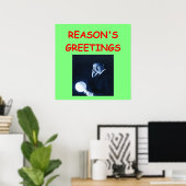 tesla kerstmis poster (Thuiskantoor)