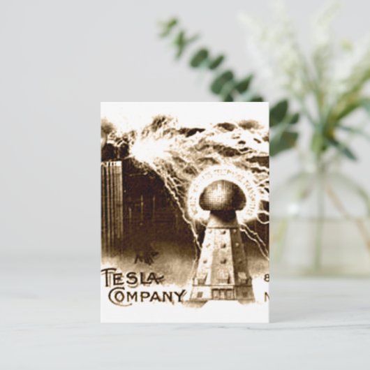 Tesla Letterhead Briefkaart (Staand voorkant)