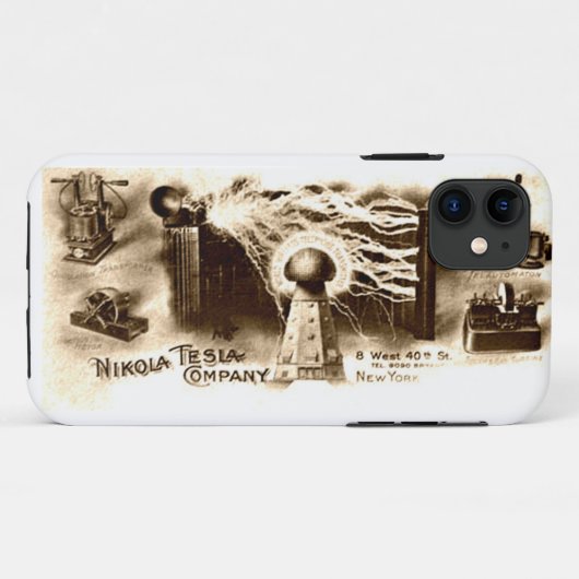 Tesla Letterhead Case-Mate iPhone Case (Achterkant (horizontaal))