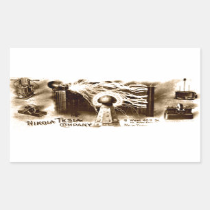 Tesla Letterhead Rechthoekige Sticker