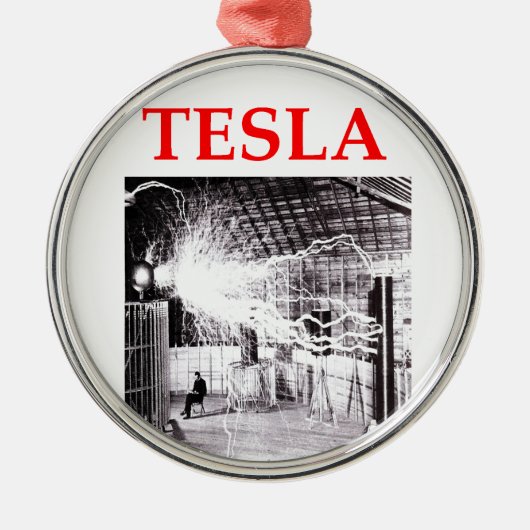 tesla metalen ornament (Voorkant)