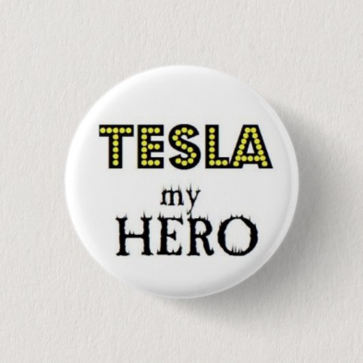 Tesla my Hero Ronde Button 3,2 Cm (Voorkant)