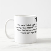 Tesla-naam Betekenis Koffiemok (Links)