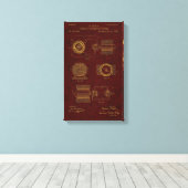 Tesla Patent 00382280 SHT 2 Canvas Afdruk (Insitu (Houten vloer))