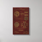 Tesla Patent 00382280 SHT 3 Canvas Afdruk (Voorkant)