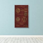 Tesla Patent 00382280 SHT 3 Canvas Afdruk (Insitu (Houten vloer))