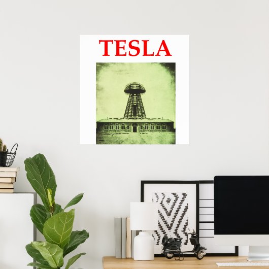 tesla poster (Thuiskantoor)