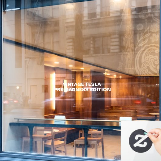 TESLA PRE-MADNESS EDITION RAAMSTICKER (Cafe Raam)
