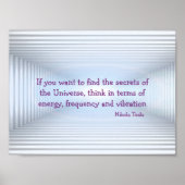 Tesla Quote Energy Metafysisch Poster (Voorkant)