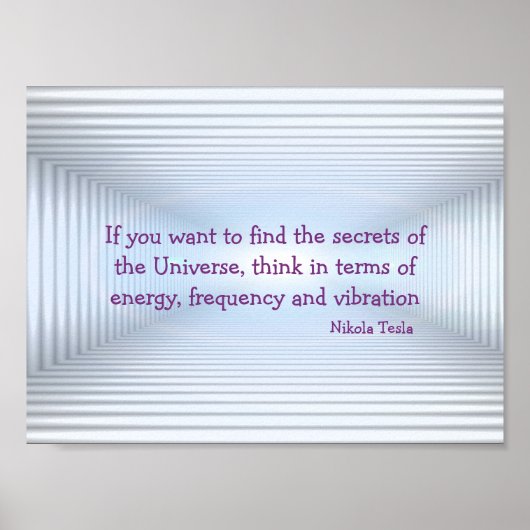 Tesla Quote Energy Metafysisch Poster (Voorkant)