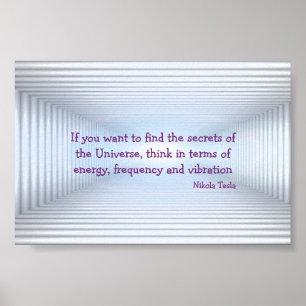 Tesla Quote Energy Metafysisch Poster