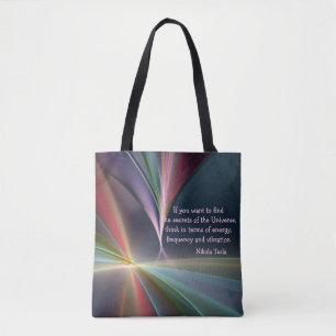 Tesla Quote Geheim van het Universum Personalisere Tote Bag