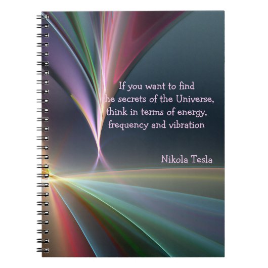 Tesla Quote Secret of the Universe Notitieboek (Voorkant)