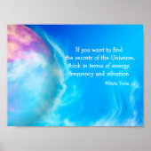 Tesla Quote Secrets of the Universe Poster (Voorkant)