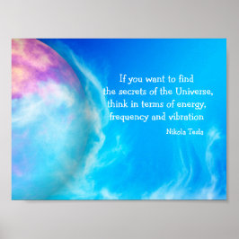 Tesla Quote Secrets of the Universe Poster
