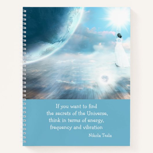 Tesla Quote Secrets of the Universe Writer's Notitieboek (Voorkant)