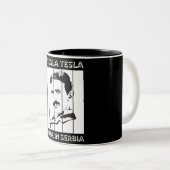 Tesla Retro Coffee Mugs Tweekleurige Koffiemok (Voorkant rechts)