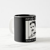 Tesla Retro Coffee Mugs Tweekleurige Koffiemok (Voorkant links)