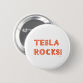 Tesla Rocks. Ronde Button 5,7 Cm (Voorkant /achterkant)