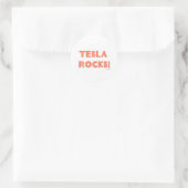 Tesla Rocks! Ronde Sticker (Tas)