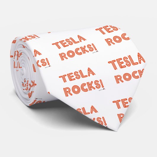 Tesla Rocks. Stropdas (Opgerold)