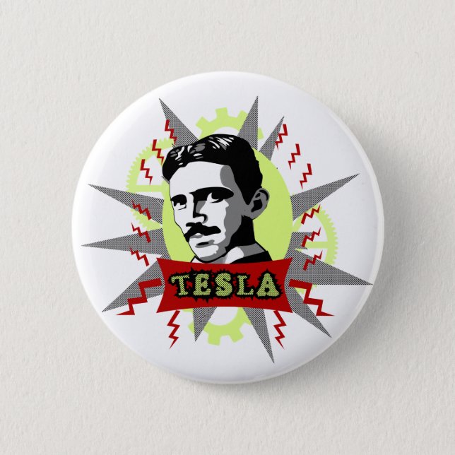 Tesla Ronde Button 5,7 Cm (Voorkant)