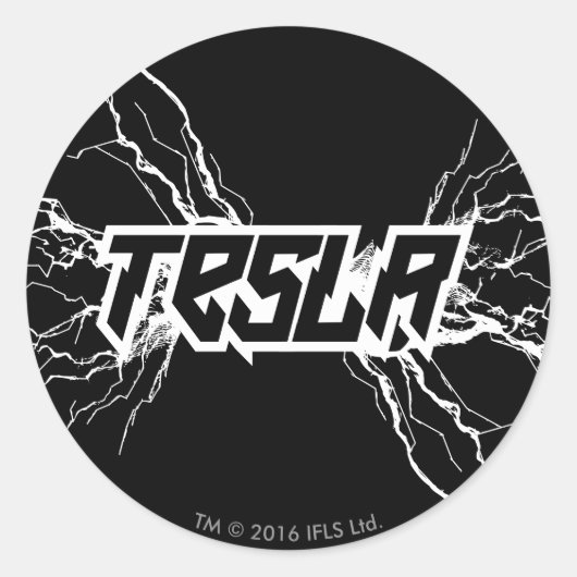 Tesla Ronde Sticker (Voorkant)