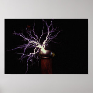 Tesla-spoelbedekking Poster